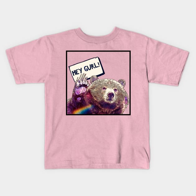 Hey Gurl Kids T-Shirt by JasonLloyd